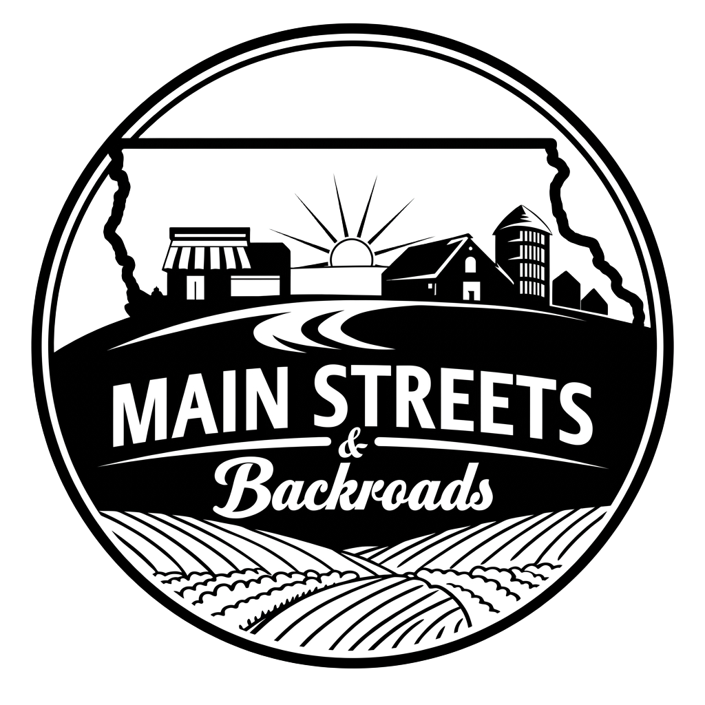 Main Streets & Backroads circular black logo